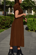 Mocha Muse Brown Dress by Stylfort