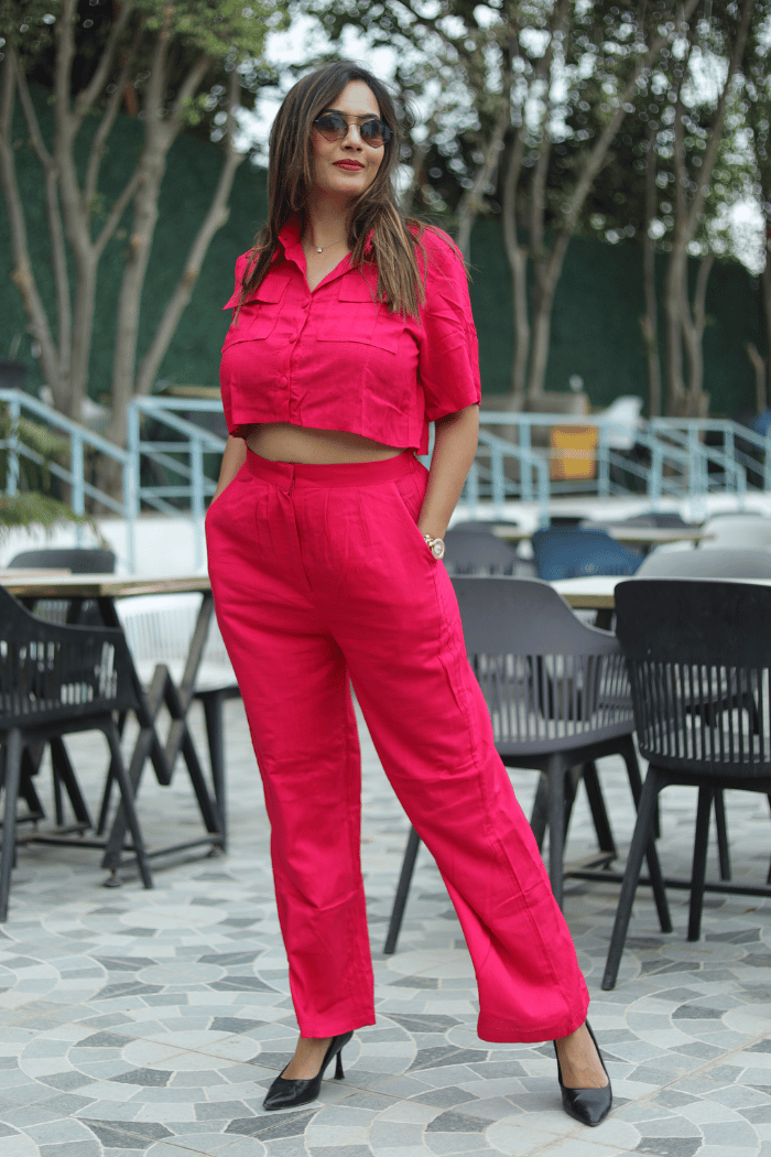 Rosé Radiance Co-ord Set by Stylfort