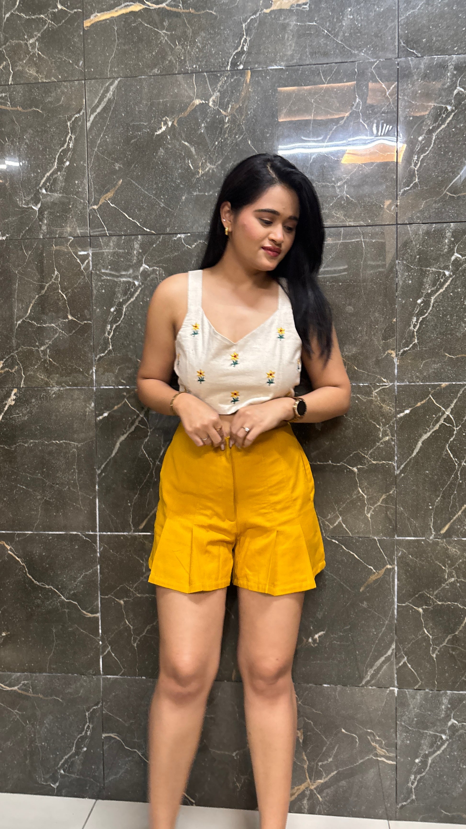 Mellow Mustard Shorts by Stylfort