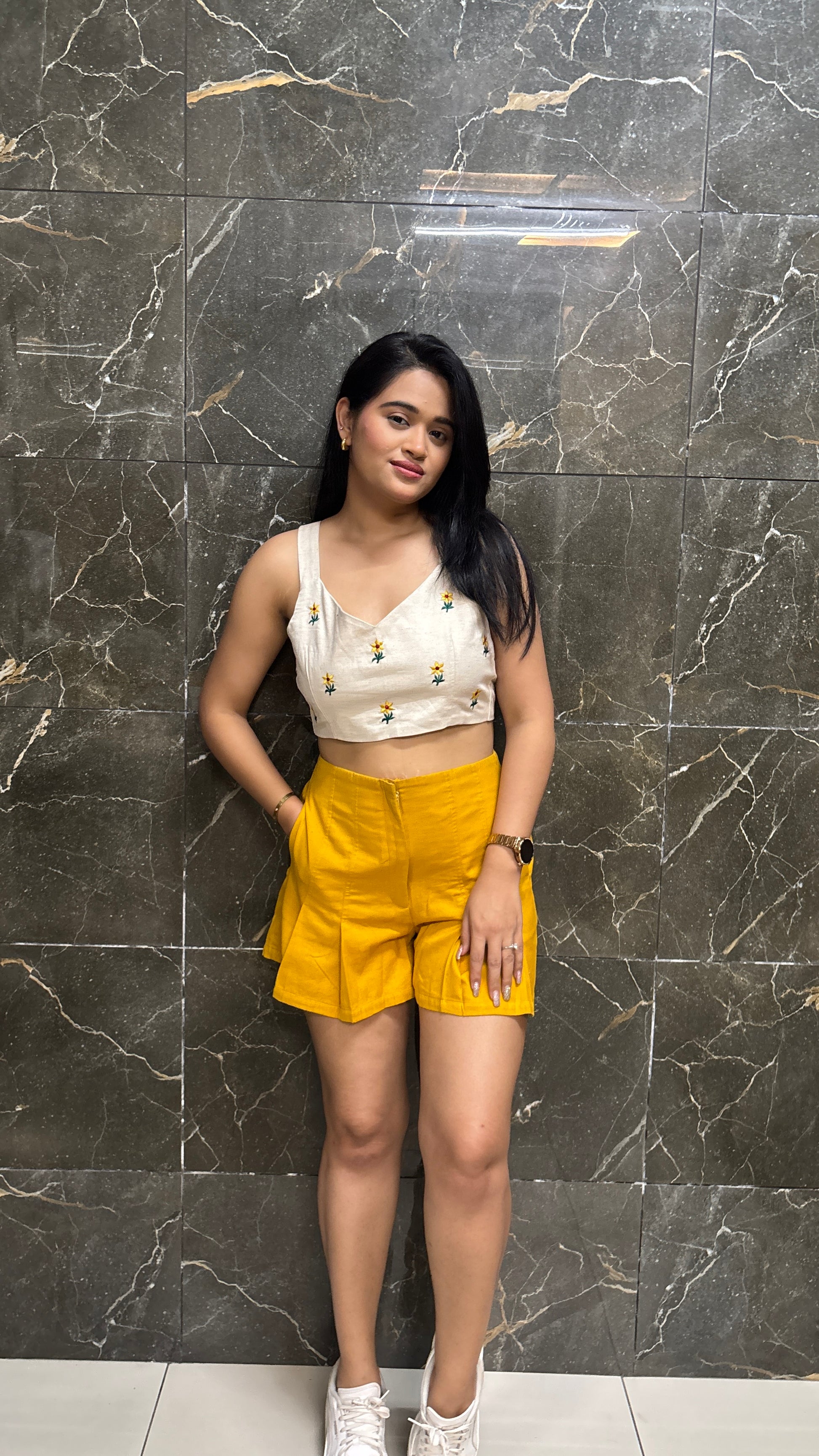 Mellow Mustard Shorts by Stylfort