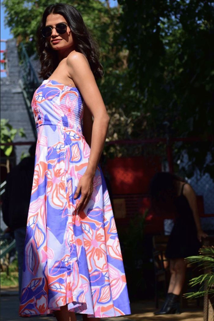 Regal Rose Pink Midi Dress by Stylfort
