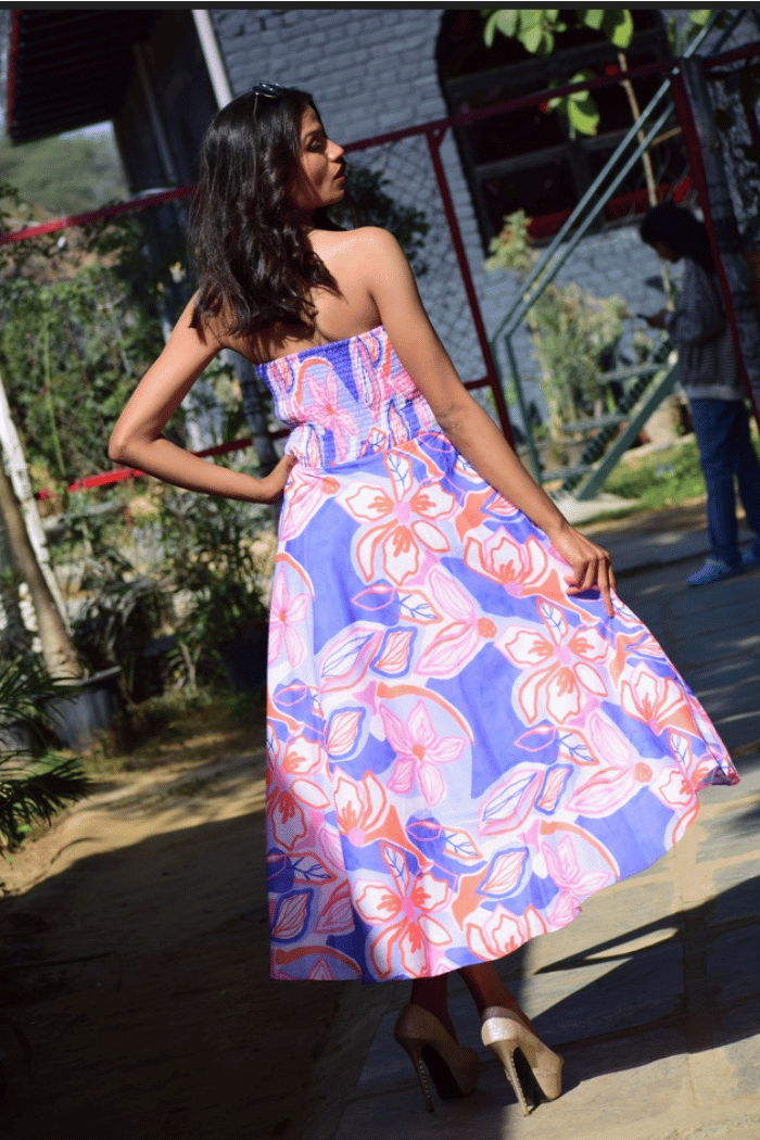 Regal Rose Pink Midi Dress by Stylfort