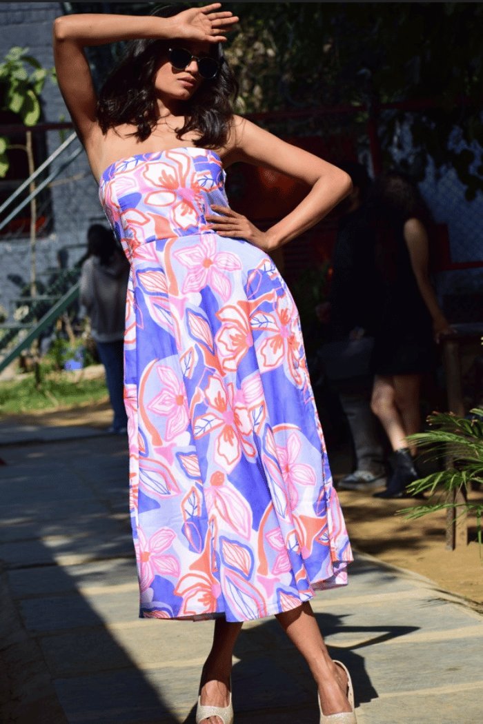 Regal Rose Pink Midi Dress by Stylfort